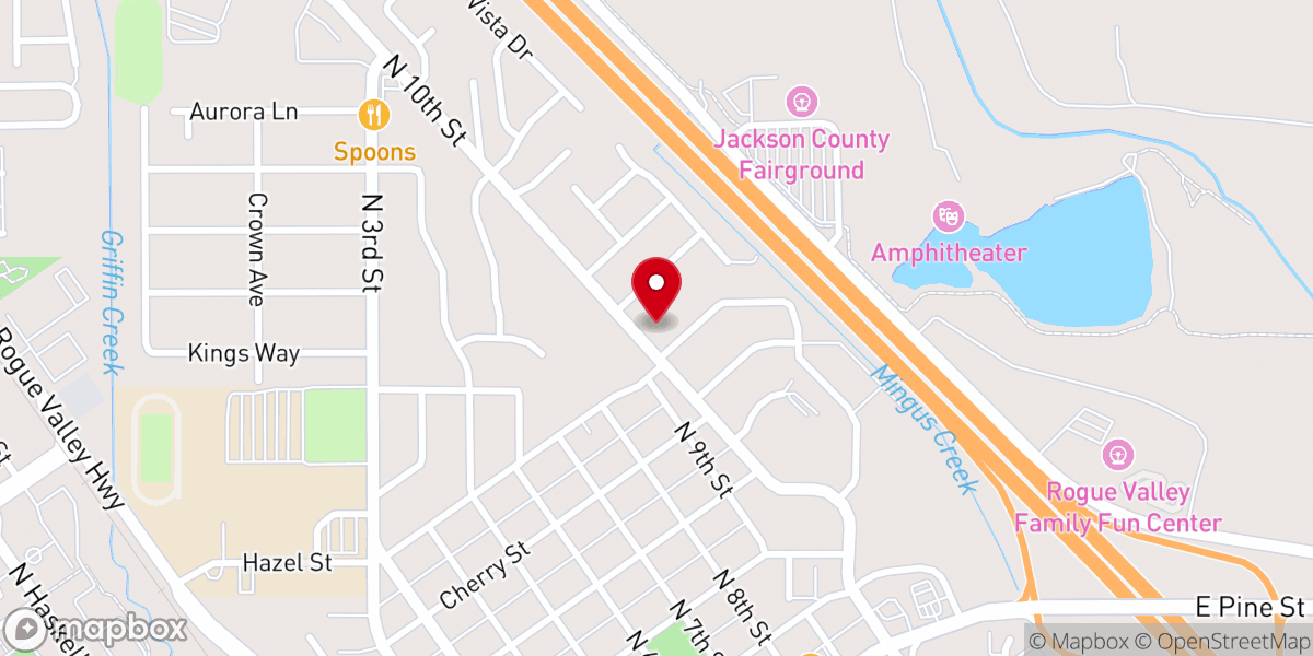 Map showing location of Community Bible Church, Sonshine early learning center