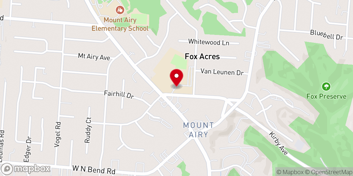 Map showing location of St. Therese Little Flower Catholic Church