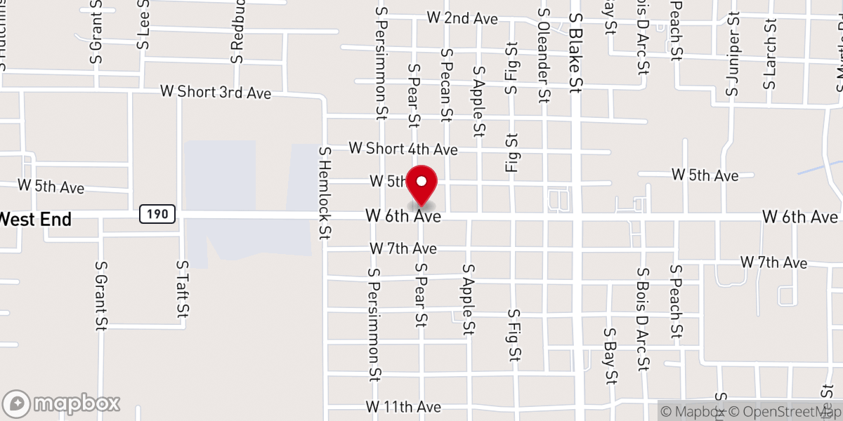 Map showing location of St. Mark United Methodist Church