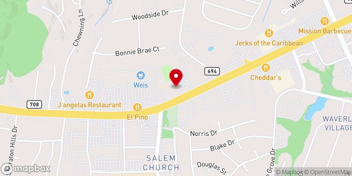 Map showing location of Faith Baptist Church & School
