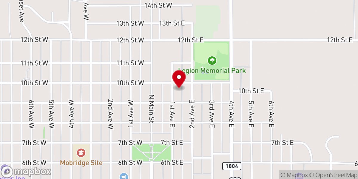 Map showing location of Trinity Lutheran Church