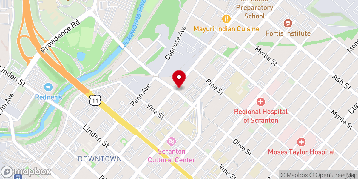 Map showing location of Catholic Social Services