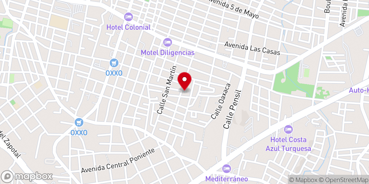 Map showing location of Iglesia Santa Ana San Joaquín