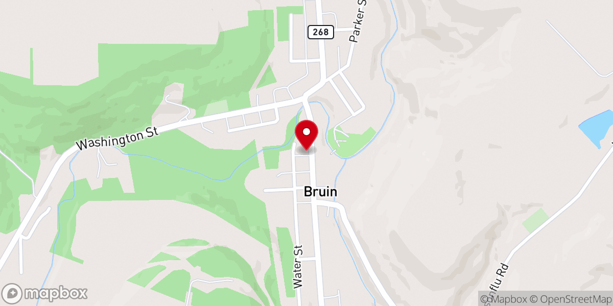 Map showing location of Martinsburg Presbyterian Church