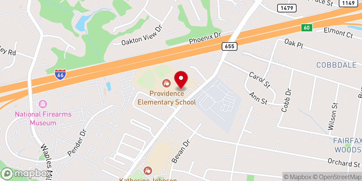 Map showing location of Calvary Hill Fellowship Church