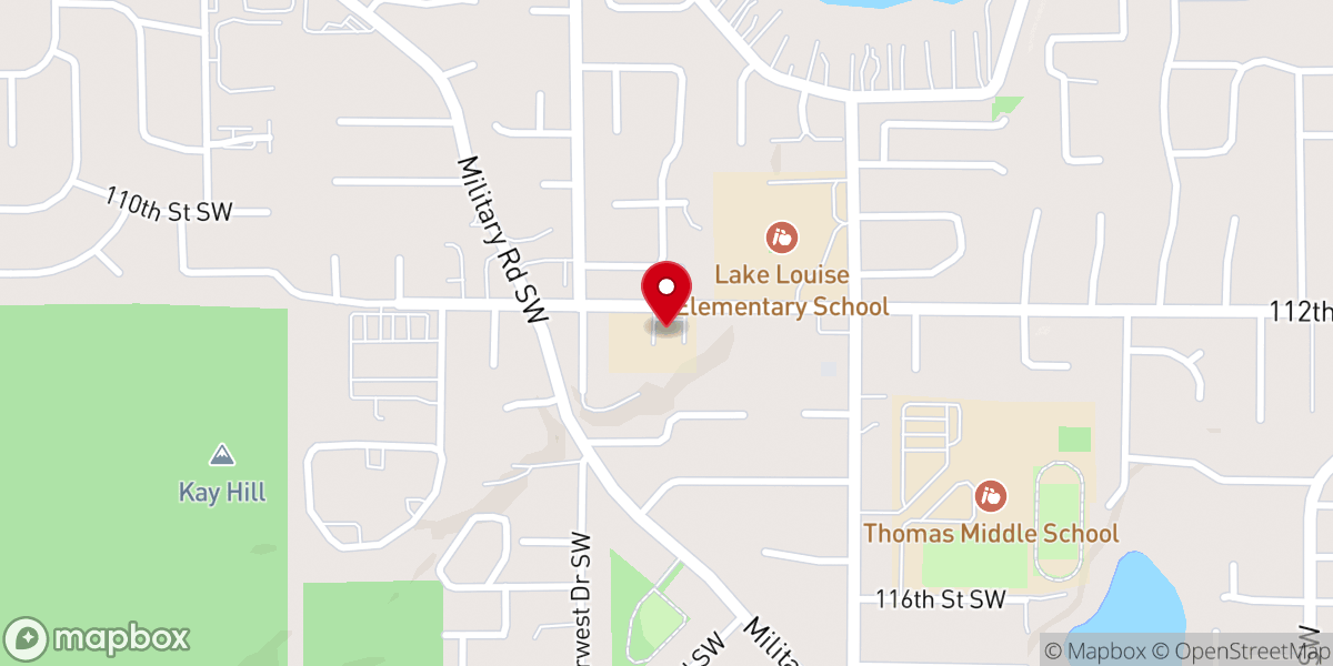 Map showing location of Lakewood Lutheran Church and School (ELS)