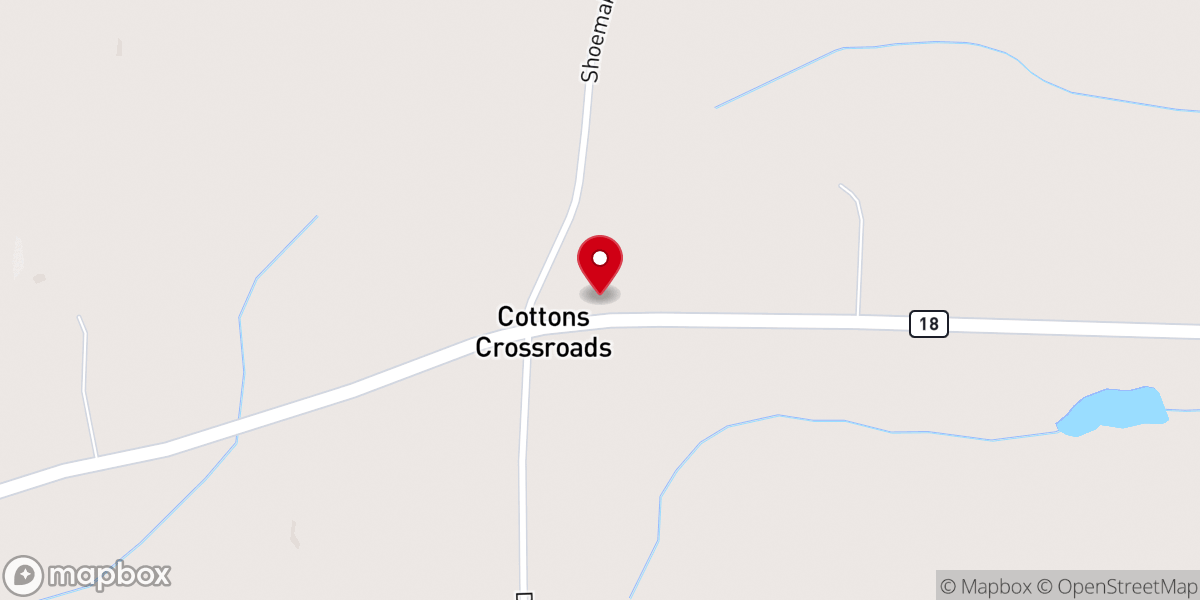 Map showing location of Davidson Baptist Church