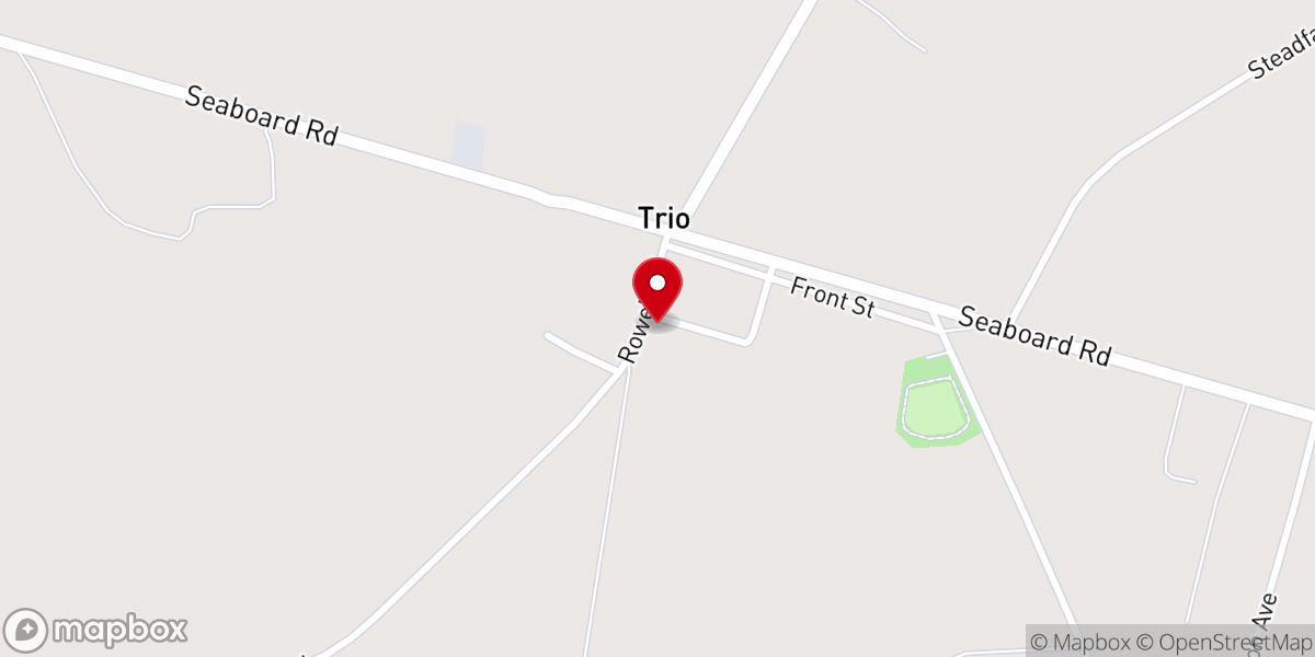Map showing location of Trio Methodist Episcopal Church South