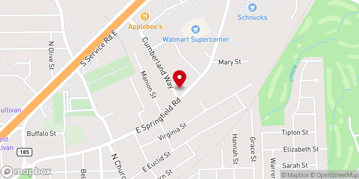 Map showing location of Anchor Presbyterian Church