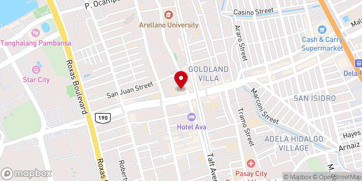 Map showing location of Pasay Adventist Church (English Church)