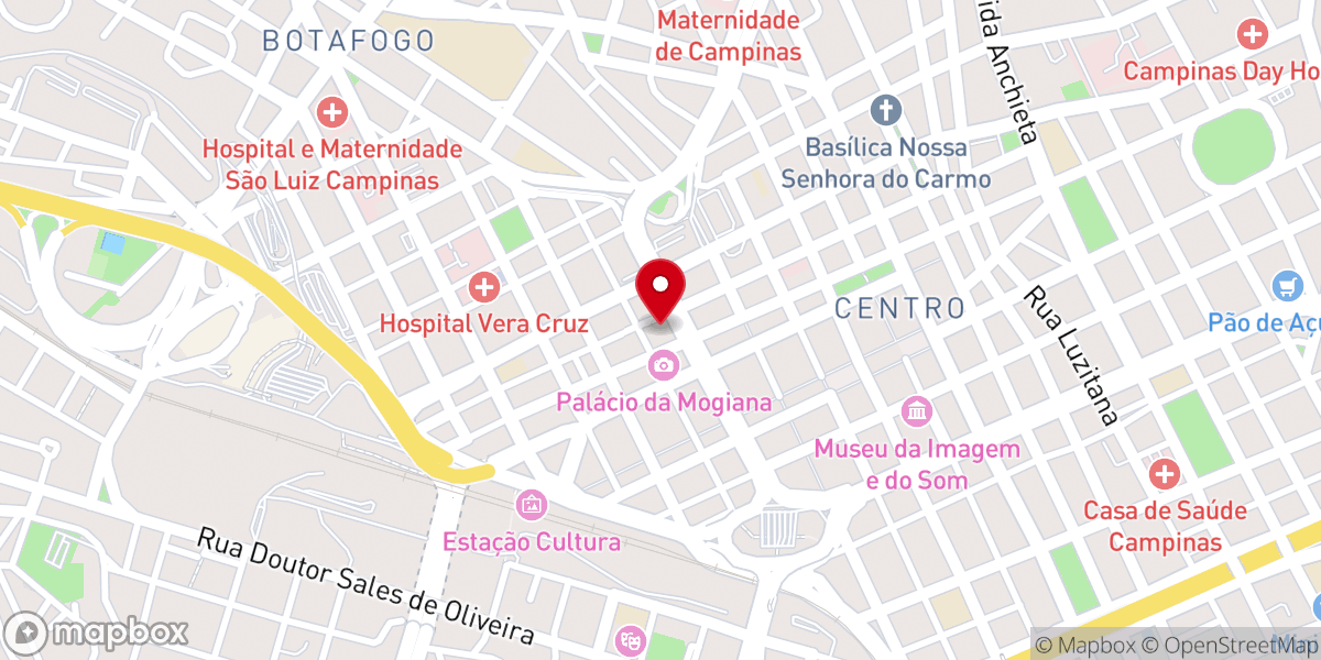 Map showing location of Igreja Evangélica Avivamento Bíblico em Campinas