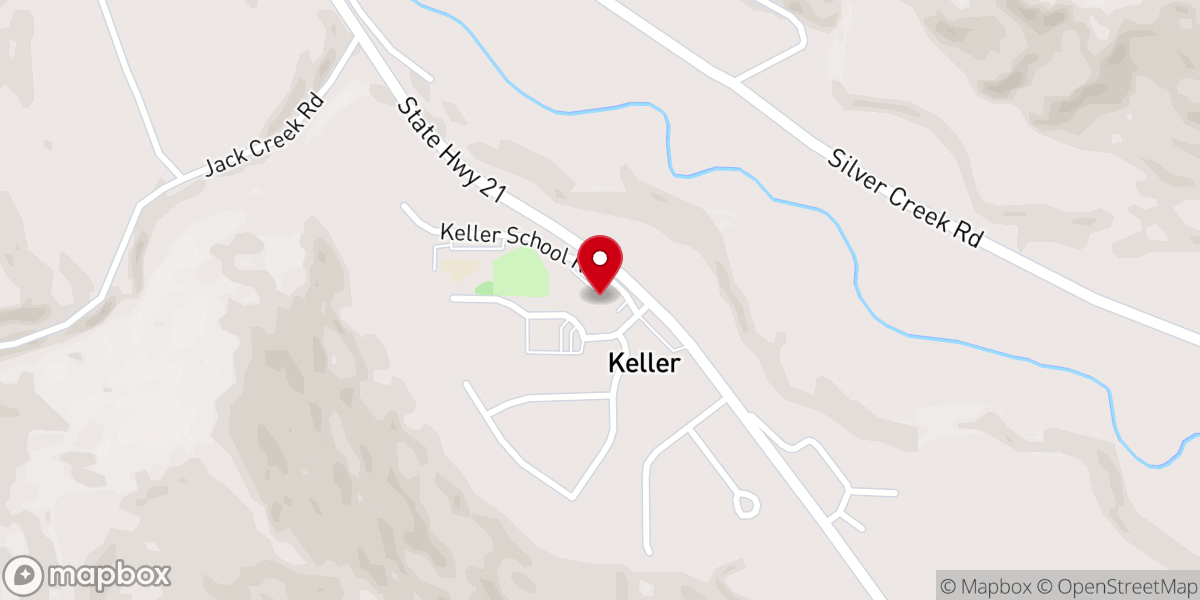 Map showing location of Keller Community Center
