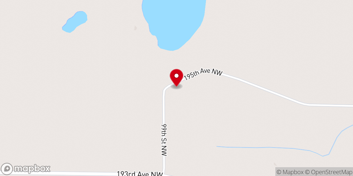 Map showing location of Old Log Church