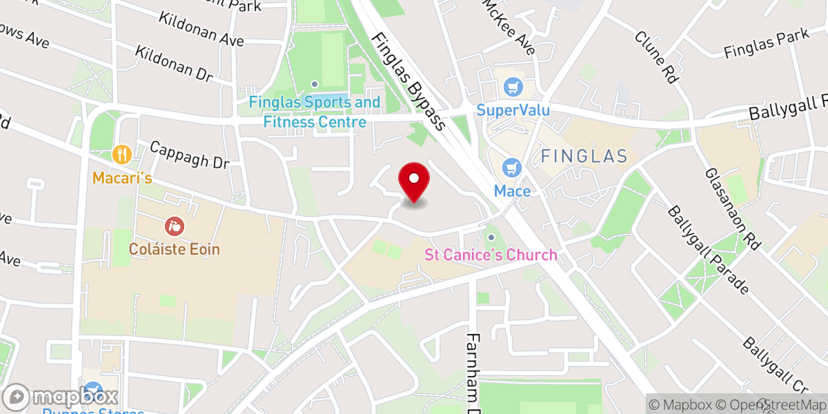 Map showing location of St Canice's Church of Ireland