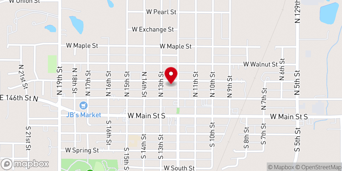 Map showing location of 1st Pentecostal Church