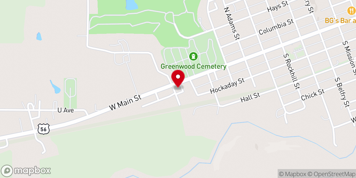 Map showing location of Community Christian Church