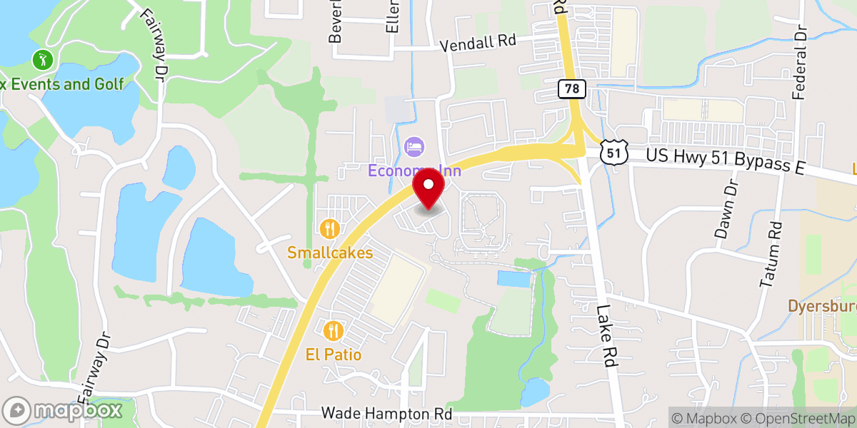 Map showing location of First Presbyterian Church