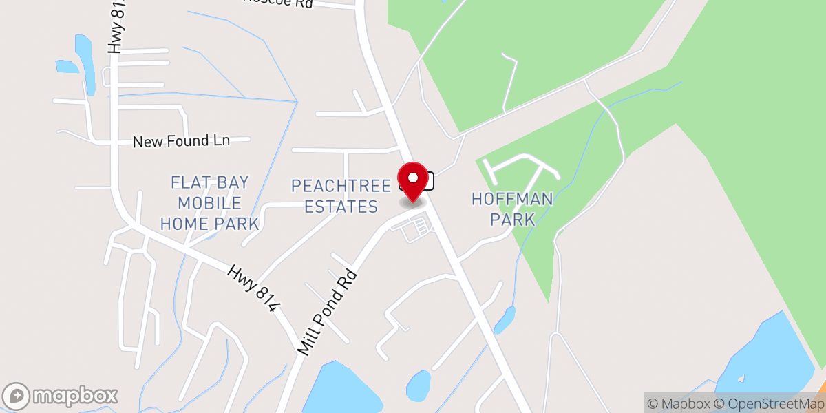 Map showing location of Beacon Baptist Church