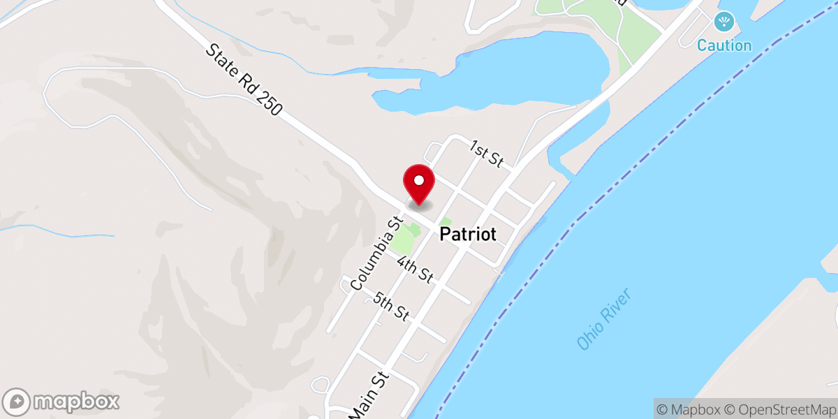 Map showing location of Temple Baptist Church