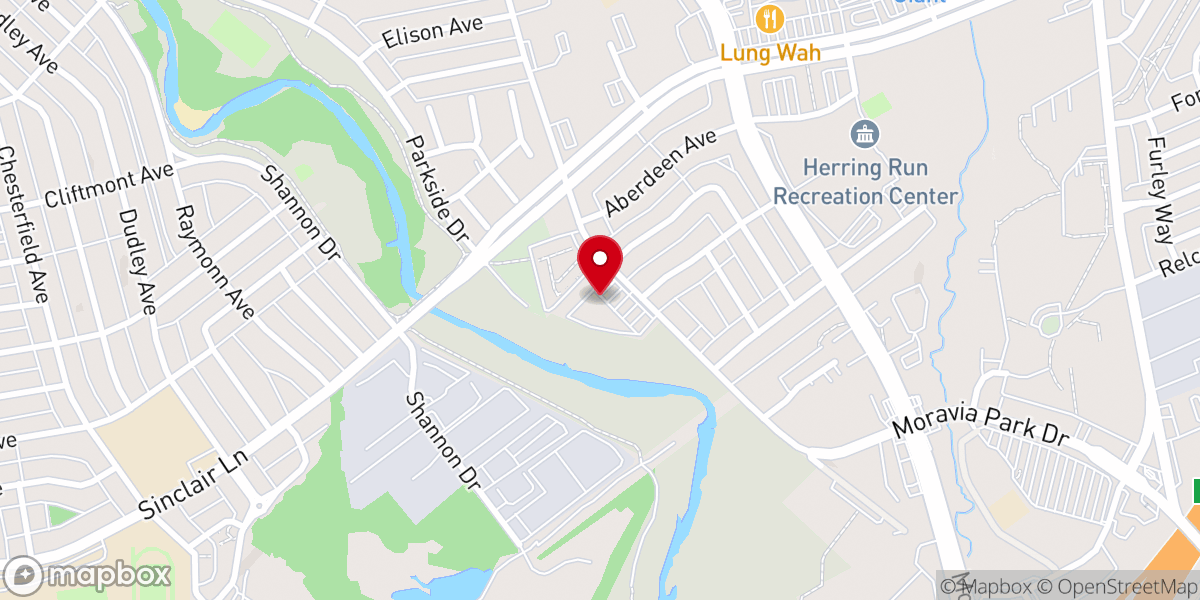 Map showing location of First Charity Baptist Church