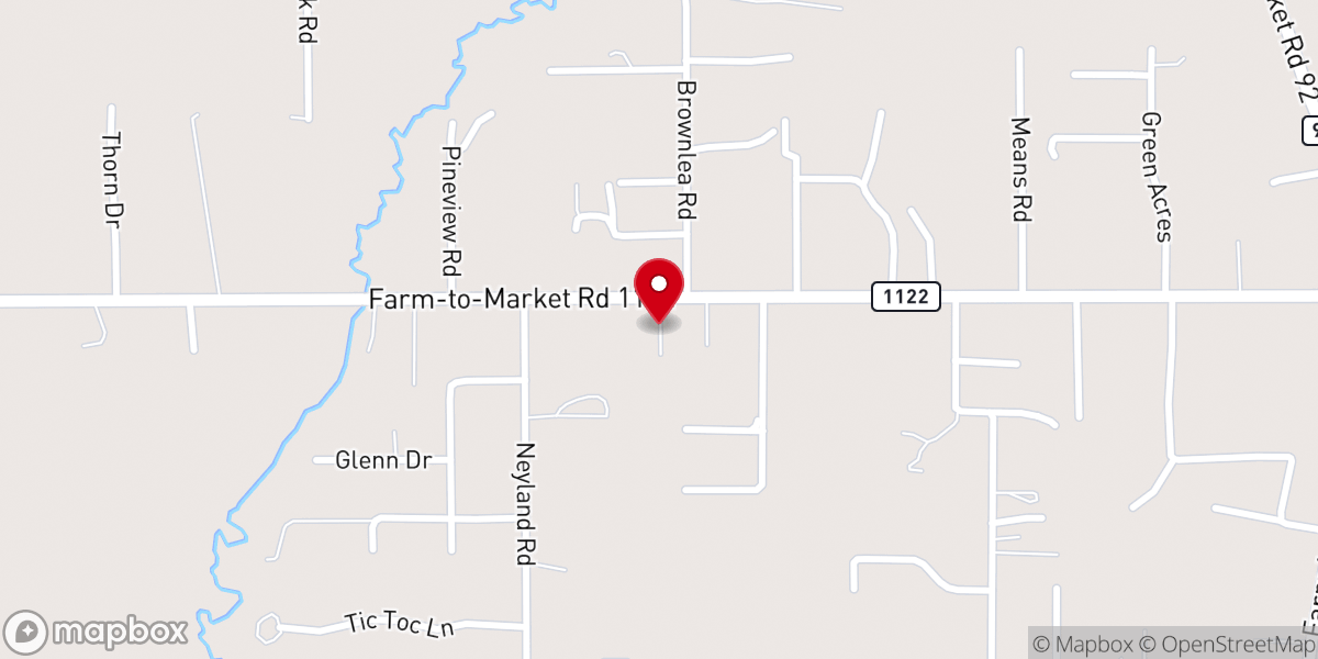 Map showing location of Silsbee Baptist Church