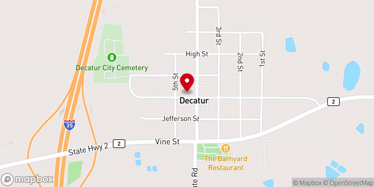 Map showing location of Restoration Branch Church