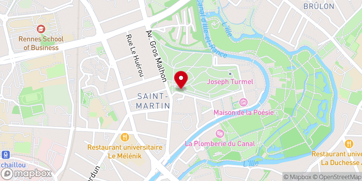 Map showing location of Jardin du souvenir