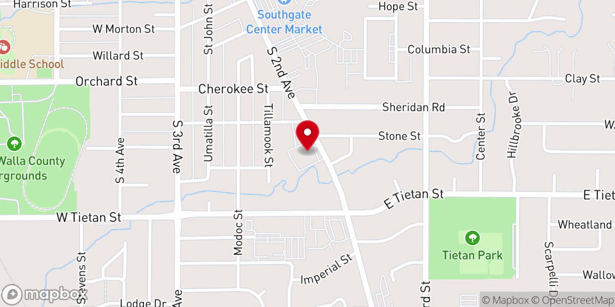 Map showing location of Christ Lutheran Church