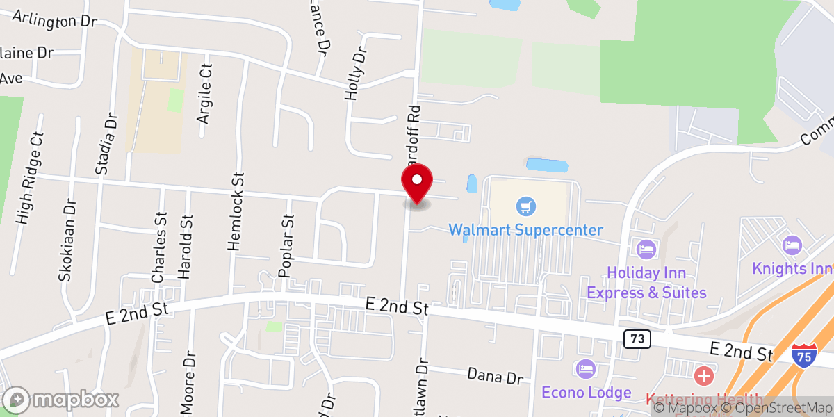 Map showing location of Freedom Worship Center