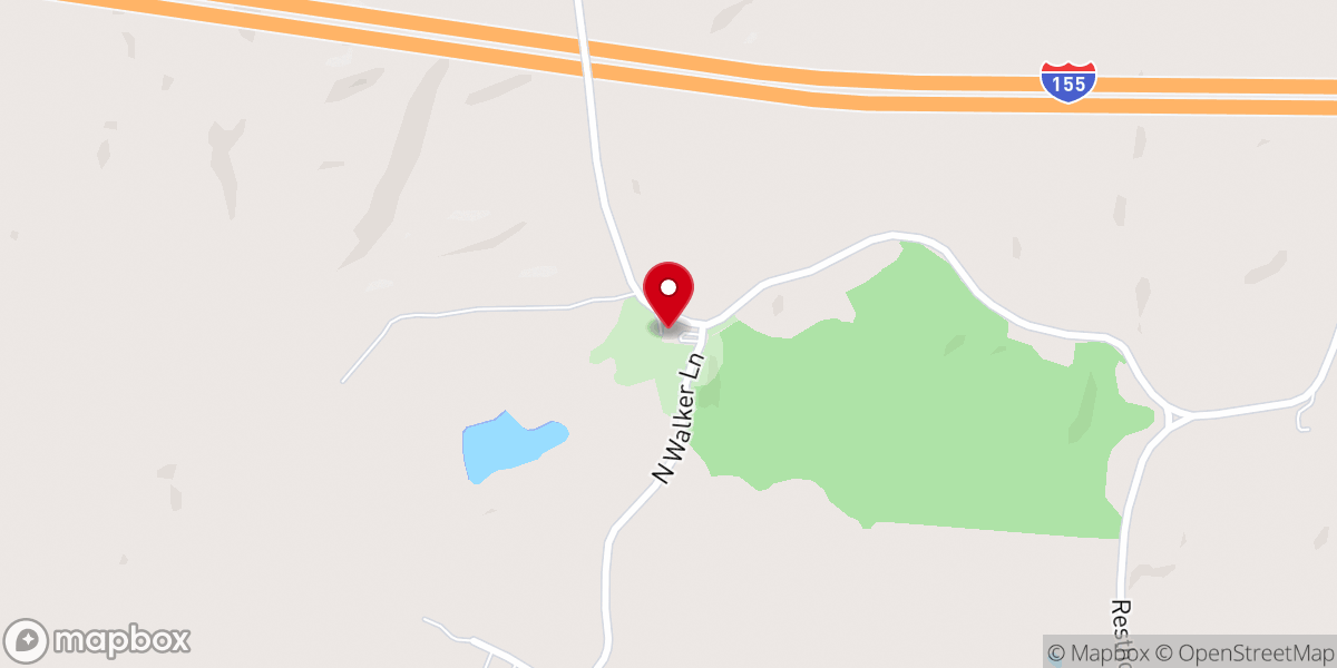 Map showing location of McCullough Chapel Baptist Church