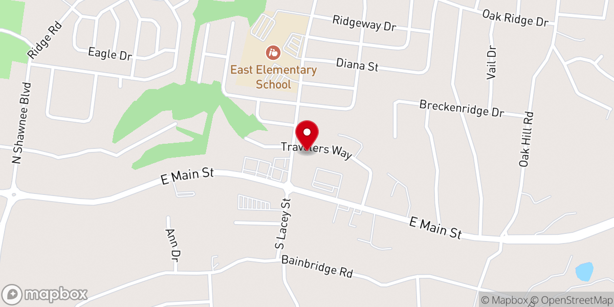 Map showing location of Jesus Anoints Ministries
