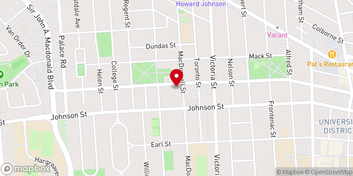 Map showing location of Kingston Chinese Alliance Church