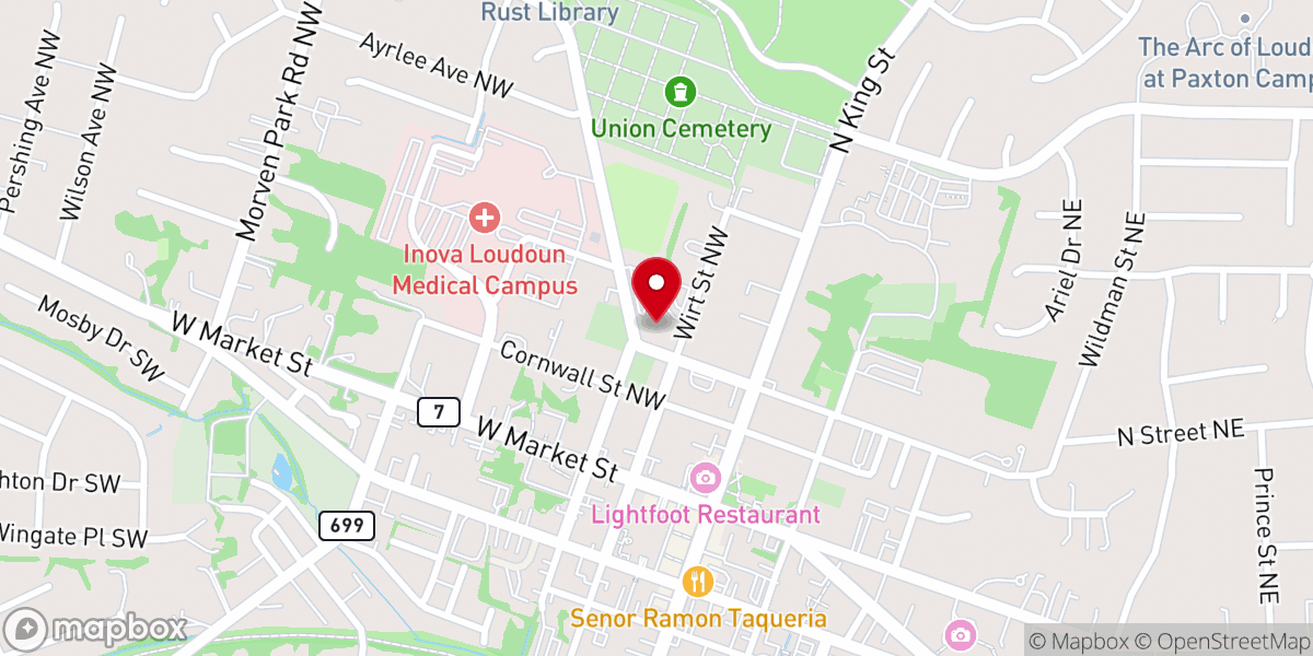 Map showing location of Grace Community Church