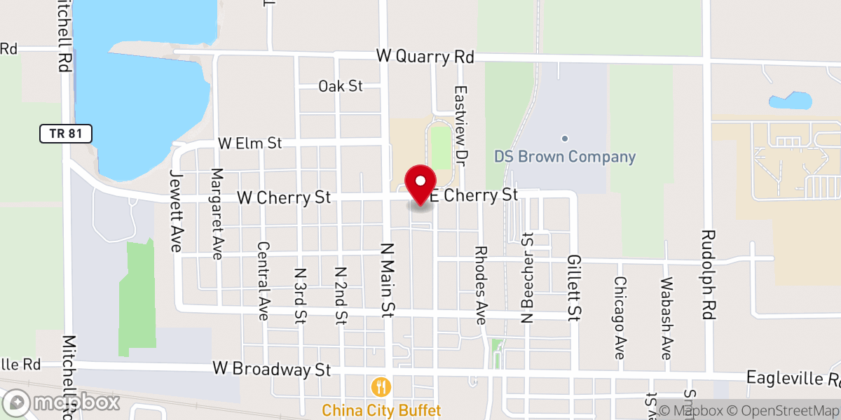Map showing location of Church of Our Lady