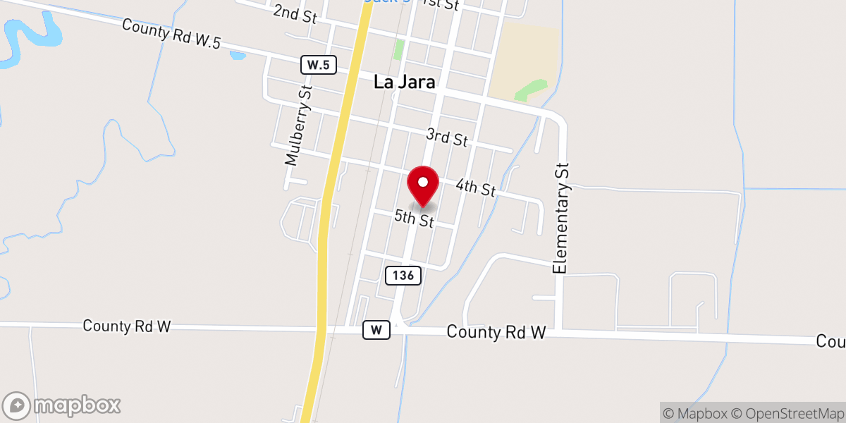 Map showing location of United Church of La Jara