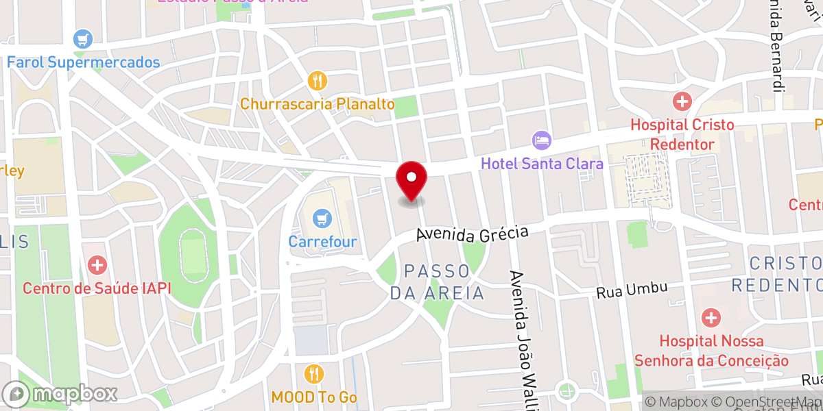 Map showing location of Lagoinha Gravataí