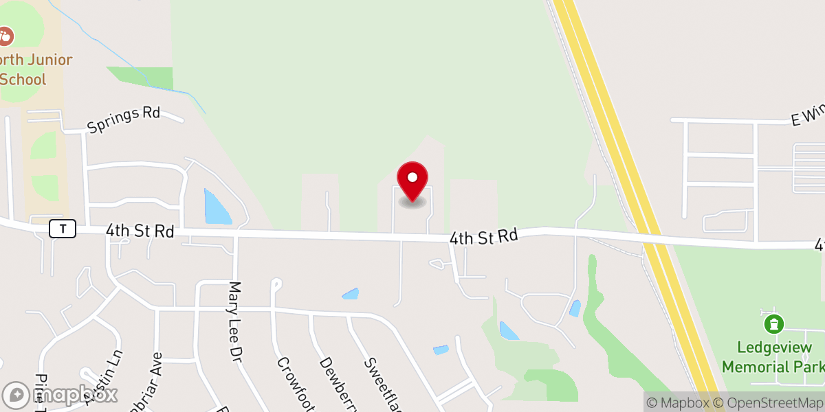 Map showing location of First Presbyterian Church