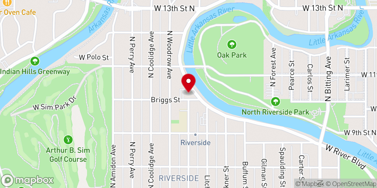 Map showing location of Gloria Dei Lutheran Church