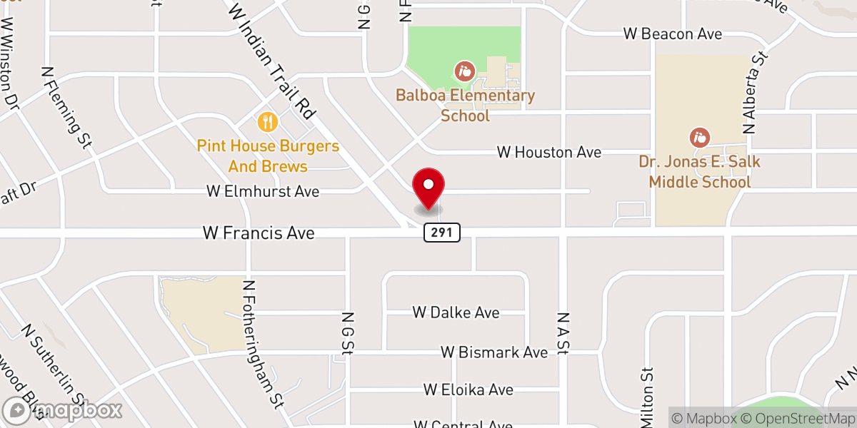 Map showing location of New Hope Christian Reformed Church