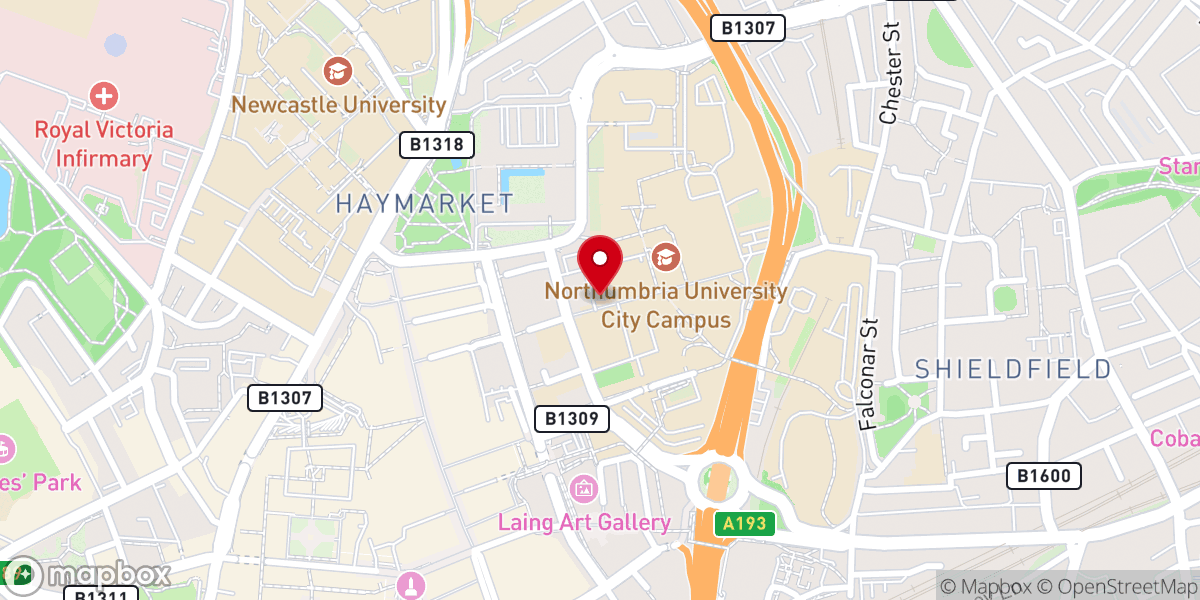 Map showing location of St James's United Reformed Church