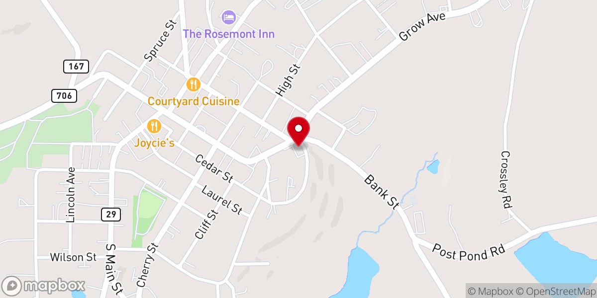 Map showing location of Montrose United Methodist Church