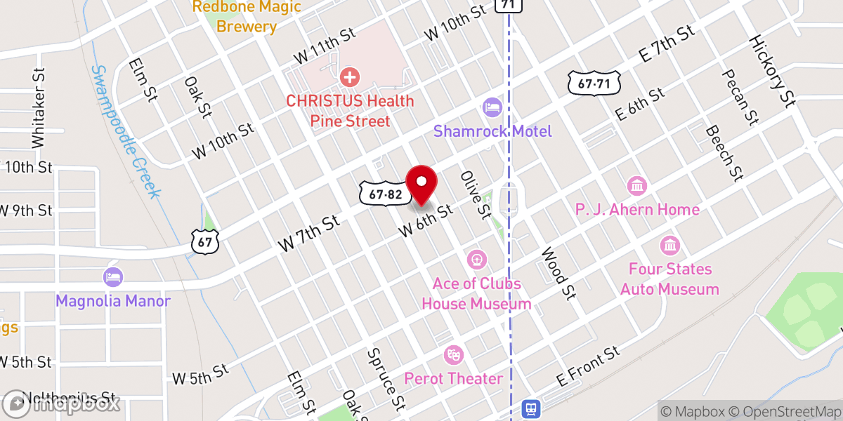 Map showing location of Faith Assembly of God Downtown Campus