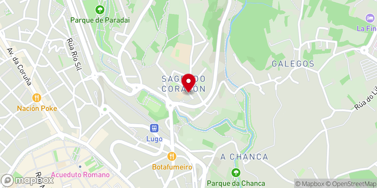 Map showing location of Parroquia del Sagrado Corazón de Jesús