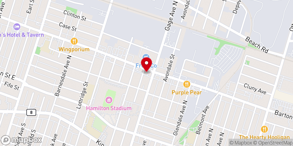 Map showing location of Holy Trinity Polish Church