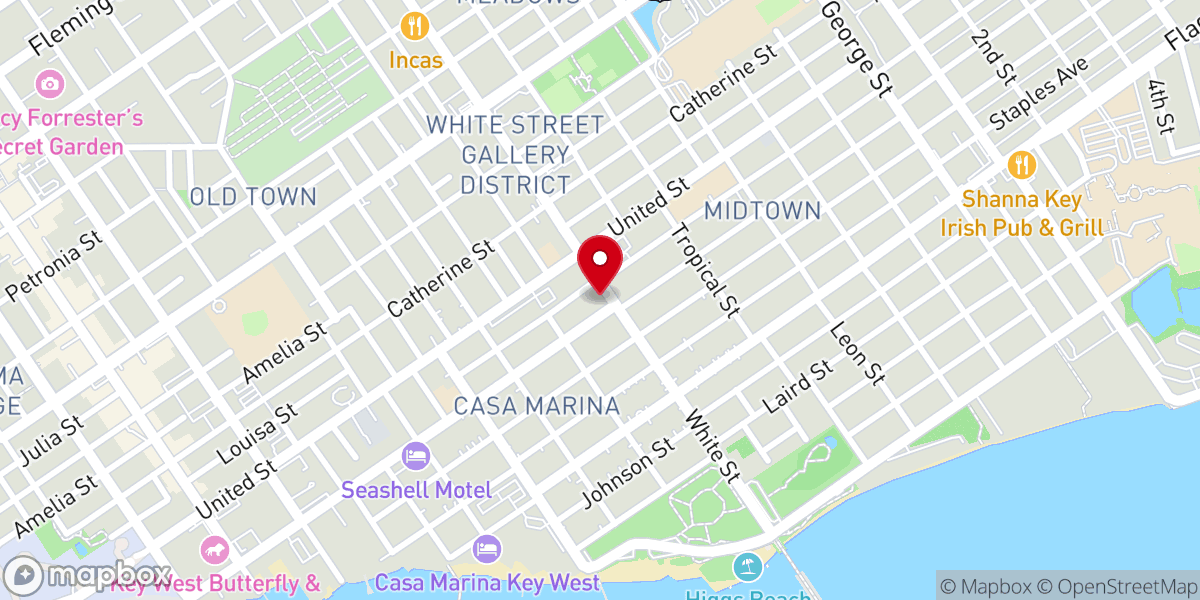Map showing location of White Street Baptist Church
