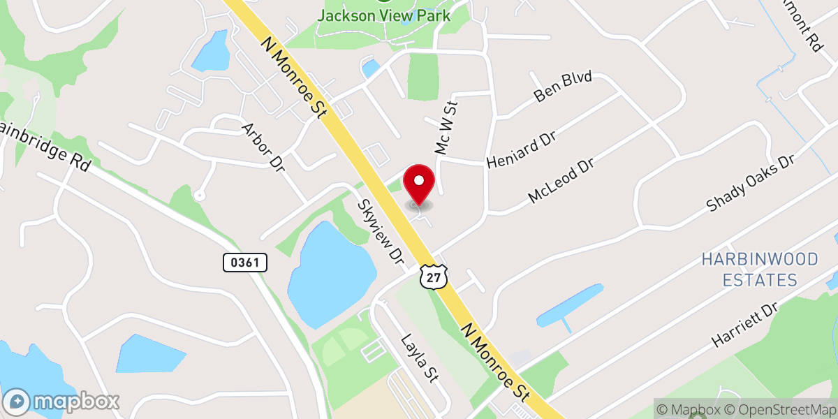Map showing location of Lake Jackson United Methodist Church