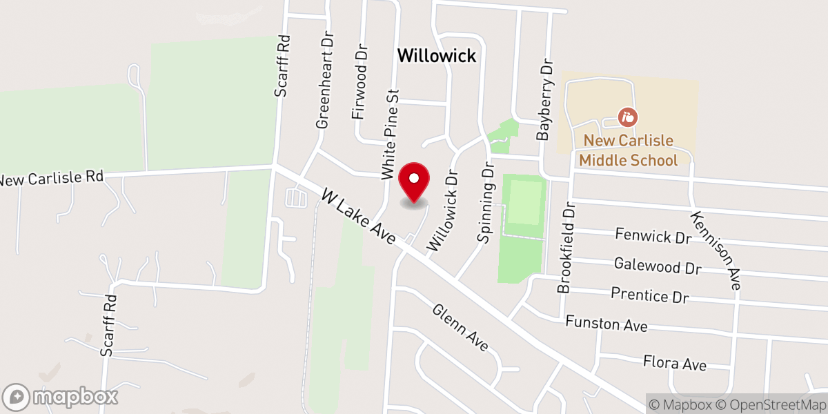 Map showing location of Lake Avenue Christian Church