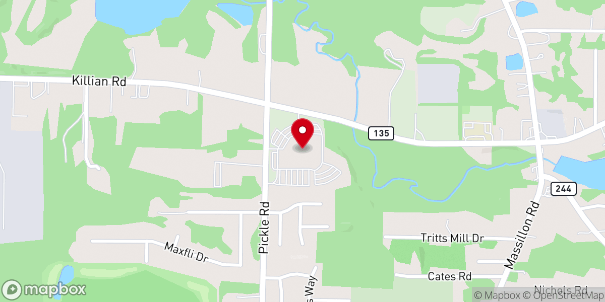 Map showing location of Maranatha Bible Church