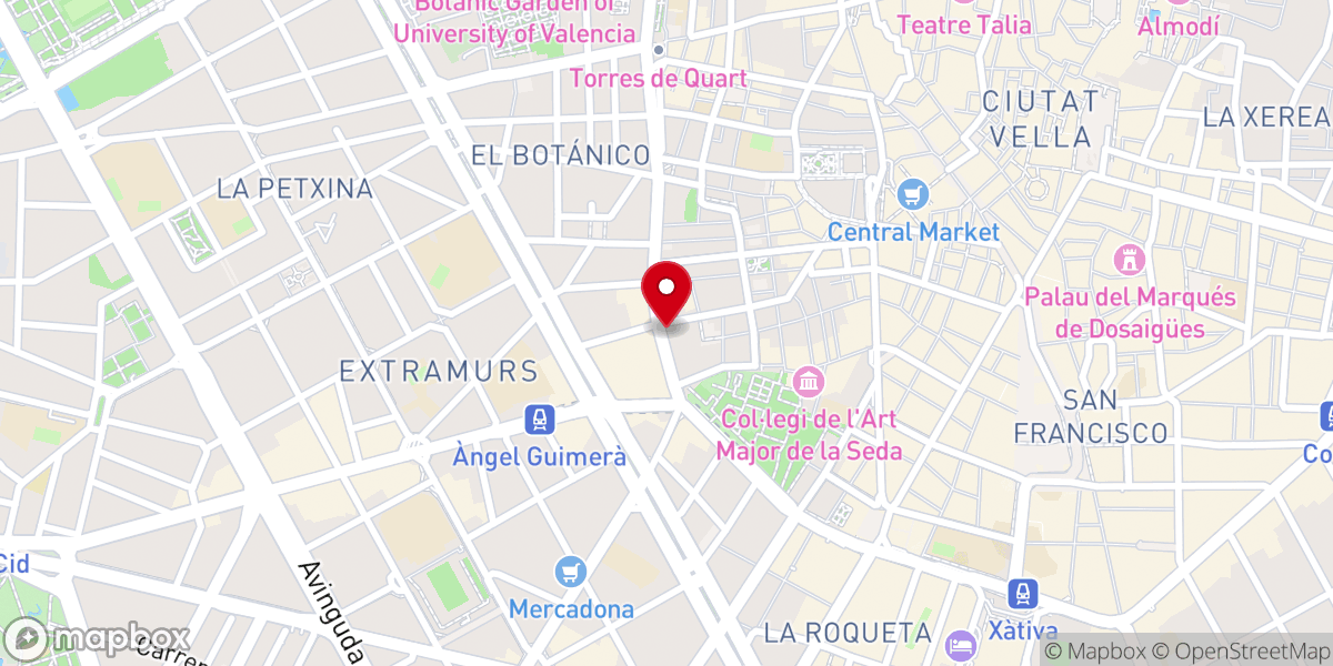 Map showing location of Parroquia de Nuestra Señora del Pilar