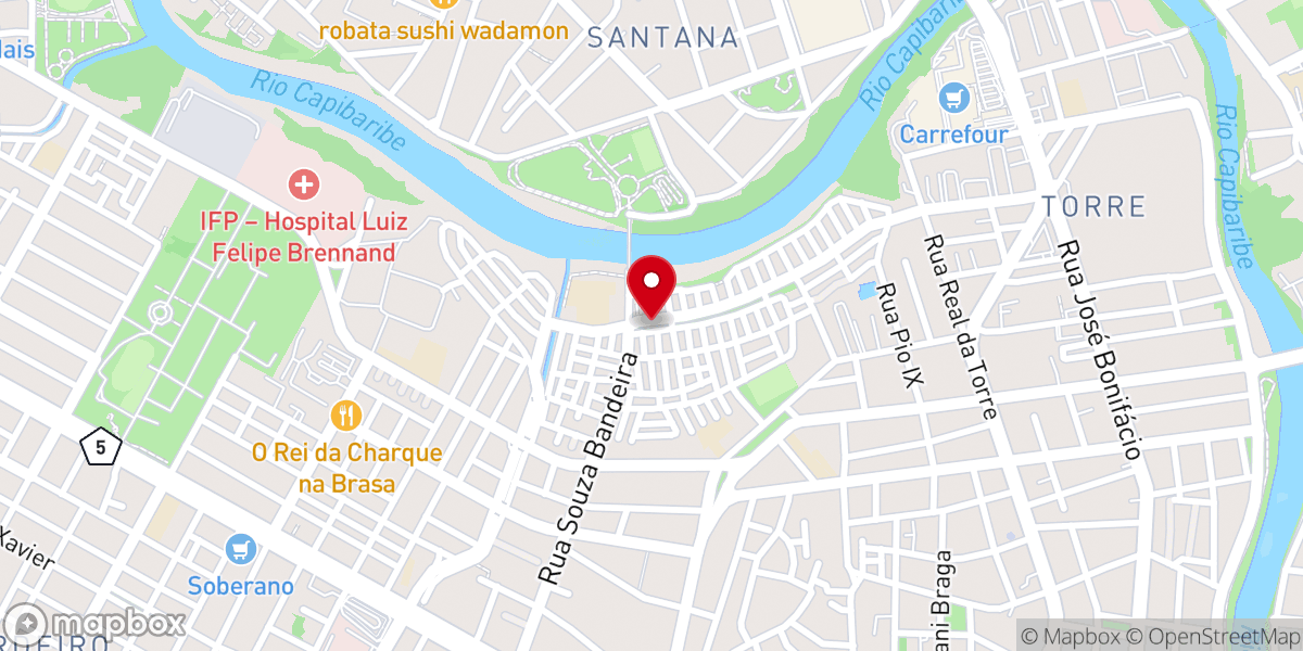 Map showing location of Capela São Francisco de Assis - Torre